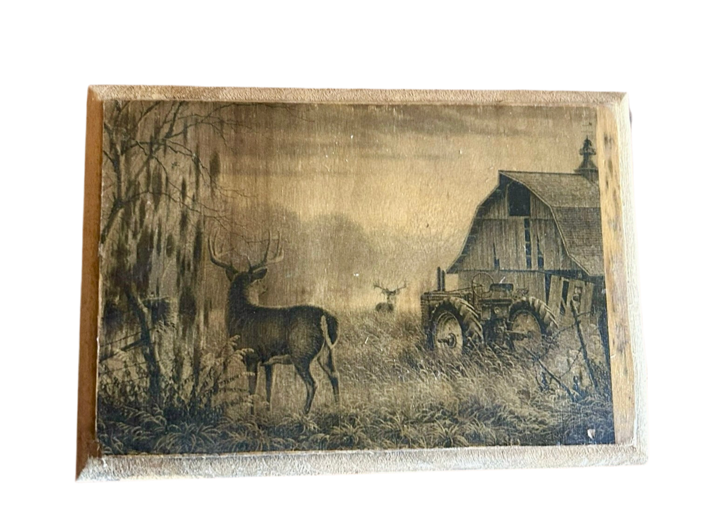 Barn Tractor Deer