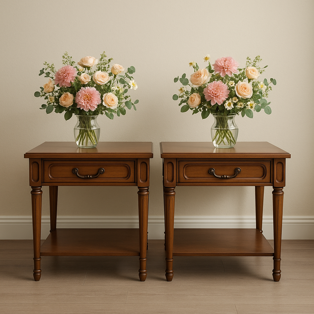 SOLD-Pair of Vintage Mersman Matching End Tables – Classic American Craftsmanship