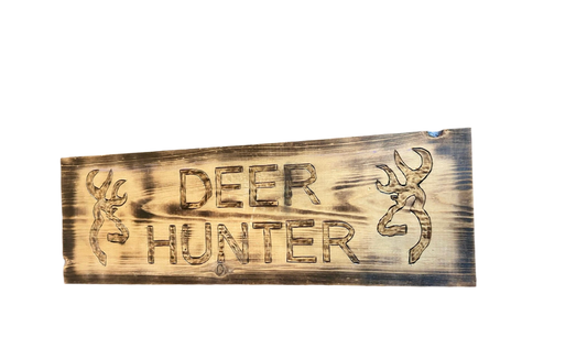 Deer Hunter Sign (woodburn)