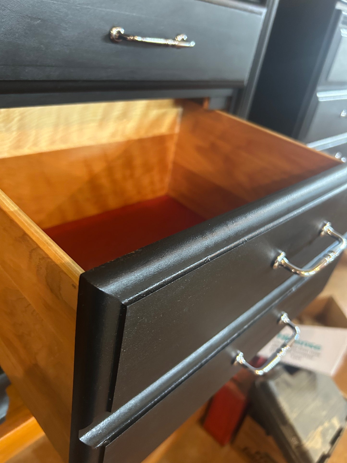 SOLD: Elegant Black Nightstand Set – Timeless Style, Freshly Refinished (Set of 2)