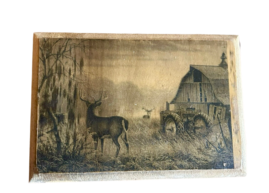 Barn Tractor Deer