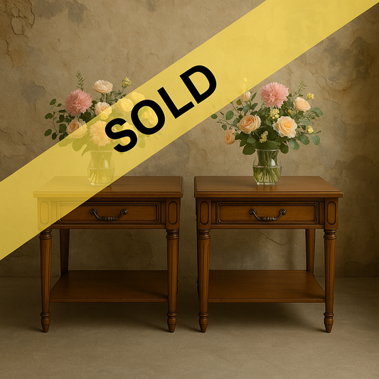 SOLD-Pair of Vintage Mersman Matching End Tables – Classic American Craftsmanship